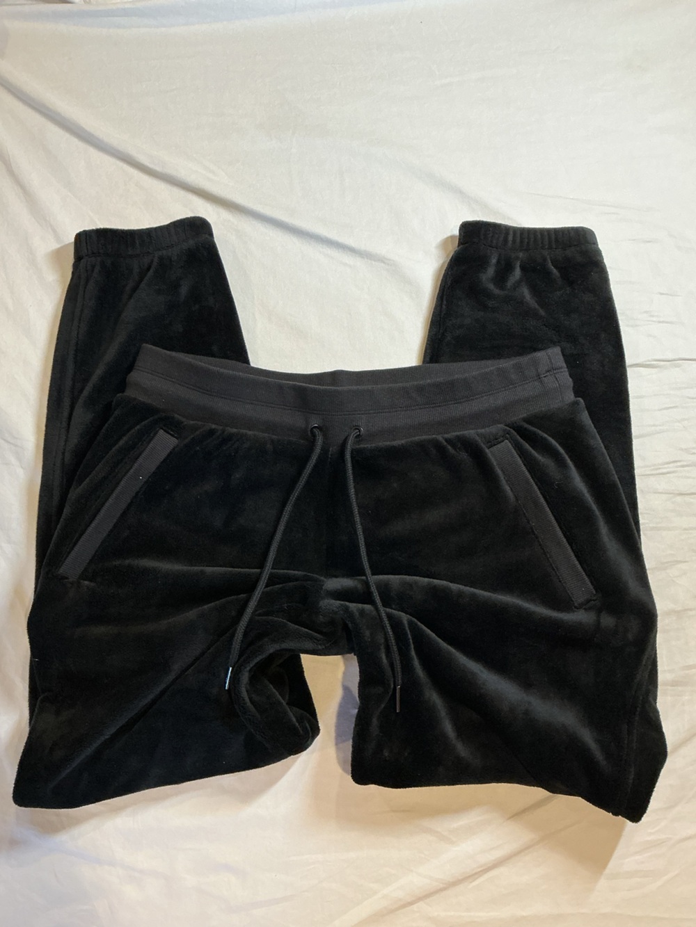 Athleta Kids Black Velour Joggers